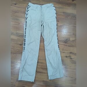 Vintage Together Women's 100% Cotton Pants with Side Details